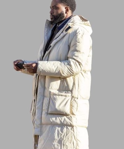 TV Series Ludwig 2024 DI Russell Carter White Hooded Coat
