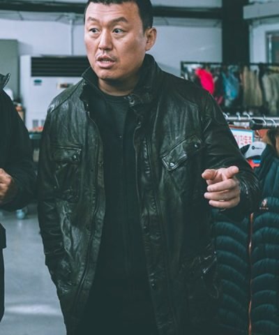 Movie The Roundup Punishment 2024 Kim Man-jae Brown Leather Jacket