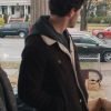 Movie The Good Half 2024 Nick Jonas Shearling Brown Jacket