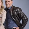 Nelly Knows Mysteries A Fatal Engagement 2024 Kavan Smith Brown Leather Jacket