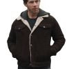 Movie The Good Half 2024 Renn Wheeland Shearling Brown Jacket