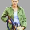 Movie Dominique 2024 Oksana Orlan Green Cotton Jacket