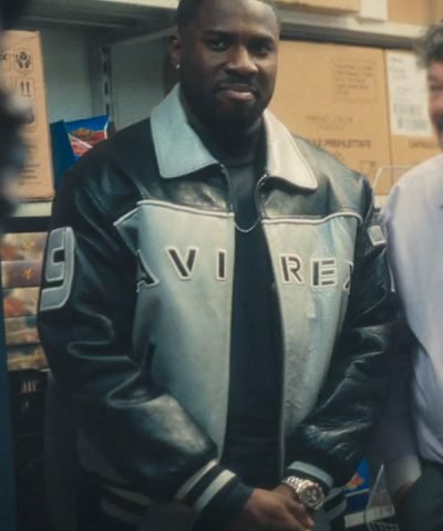 Jean-Claude Muaka TV Series Represent S02 Mo Black and Silver Bomber Leather Jacket