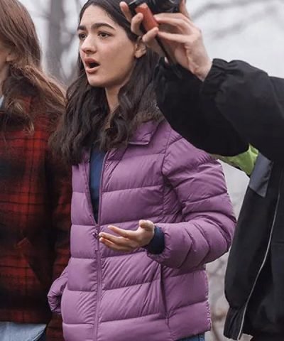 TV Series Ruby And The Well Lina Sennia Purple Hooded Puffer Jacket