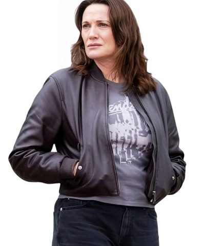 TV Series Curfew 2024 Pamela Black Bomber Leather Jacket