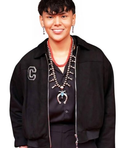 Movie Rez Ball 2024 Warlance Yazzie Black Jacket