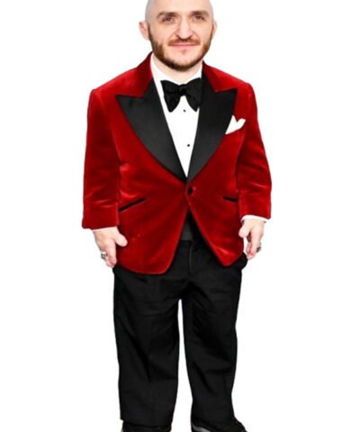 Movie Joker Folie à Deux 2024 Gary Puddles Red Velvet Blazer