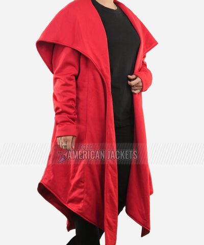 Megalopolis 2024 Nathalie Emmanuel Red Hooded Coat