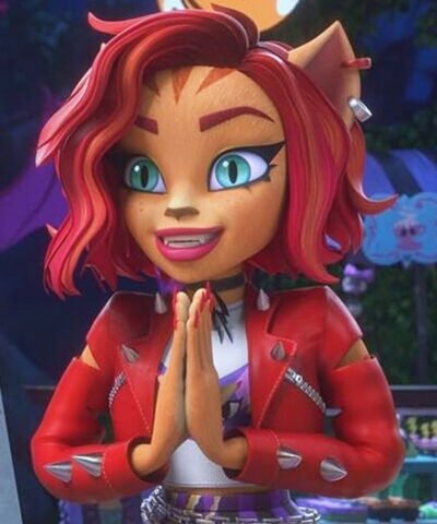 Toralei Stripe Monster High S02 Red Leather Jacket