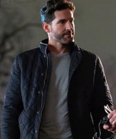 TV Series Tell Me Lies 2024 Tom Ellis Black Quilted Jacket
