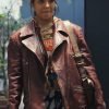 La Maison 2024 Paloma Castel Maroon Leather Jacket