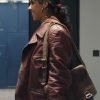 Paloma Castel La Maison S01 Maroon Leather Jacket