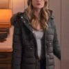TV Series Tell Me Lies 2024 Grace Van Patten Grey Puffer Hooded Jacket