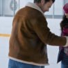 Movie A Reason for the Season 2024 Kevin McGarry Brown Shearling Jacket