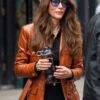 Movie Black Bag 2025 Kathryn Brown Leather Jacket
