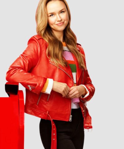 Confessions of a Christmas Letter 2024 Lily Red Leather Jacket