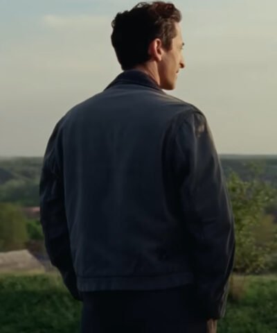The Brutalist Adrien Brody Blue Jacket
