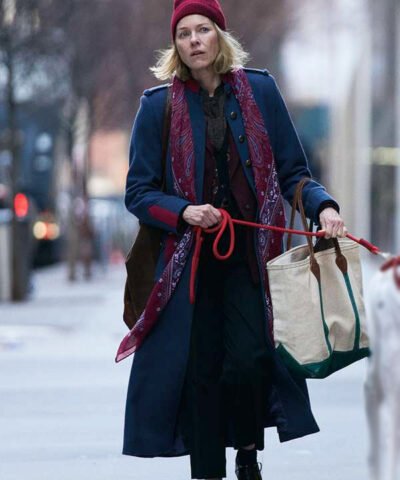 Movie The Friend 2025 Iris Blue Trench Wool Coat