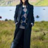 TV Series The Traitors UK 2024 Claudia Winkleman Blue Wool Trench Coat