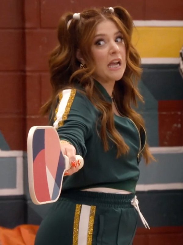 Wizards Beyond Waverly Place 2024 Mimi Gianopulos Green Track Bomber Jacket Wizards Beyond Waverly Place 2024 Giada Russo Green Track Bomber Jacket