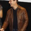 Tom Cruise Mission Impossible German Premiere Brown Leather Jacket