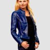 Emma Swan Once Upon A time Blue Leather Jacket