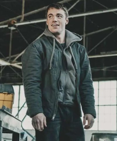 The Night Agent 2025 Gabriel Basso Grey Cotton Jacket