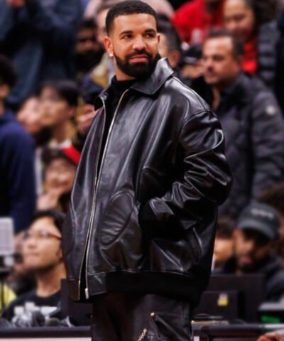 NBA Game 2025 Drake Leather Jacket