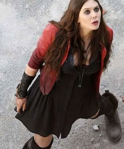 Elizabeth Olsen Avengers Age Of Ultron Red Witch Jacket