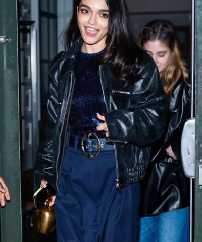 Snow White Rachel Zegler Leather Bomber Jacket