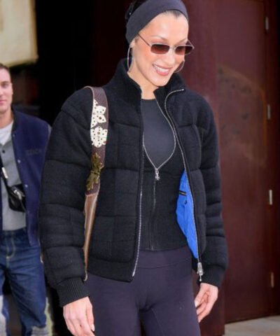 New York City 2025 Bella Hadid Black Jacket