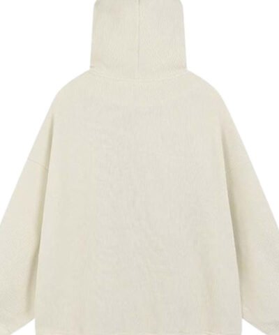 White Star Printed Girls Hoodie