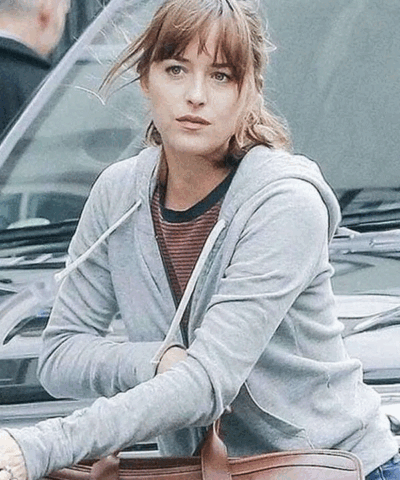 Shop Anastasia Steele Movie Fifty Shades Freed Dakota Johnson Gray Hoodie