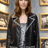 Buy Alexa Chung Miu Miu PFW Show Black Studded Biker Jacket