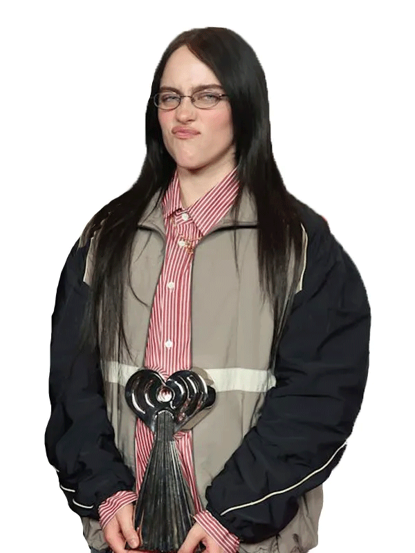 Billie Eilish Awards Beige and Black Jacket Buy Billie Eilish iHeartRadio Music Awards 2025 Jacket