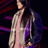 Shop Billie Eilish Awards Beige and Black Jacket