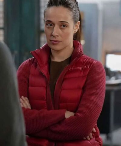 Shop Kim Burgess Chicago P.D. S12 Marina Squerciati Red Jacket