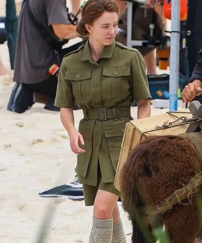 Shop Margret Eden Sydney Sweeney Green Cotton Jacket