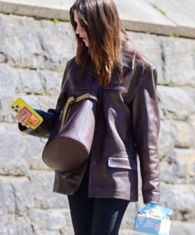 Buy Street Style Emily Ratajkowski Leather Jacket