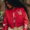 Shop American Singer Teyana Taylor Jordan Red Jacket