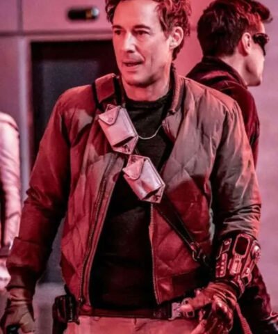 Shop Tom Cavanagh The Flash S06 Dr. Harry Wells Green Quilted Jacket