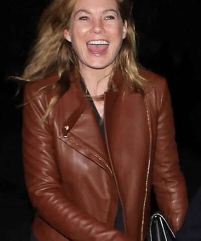 Shop Ellen Pompeo Street Style Brown Leather Jacket