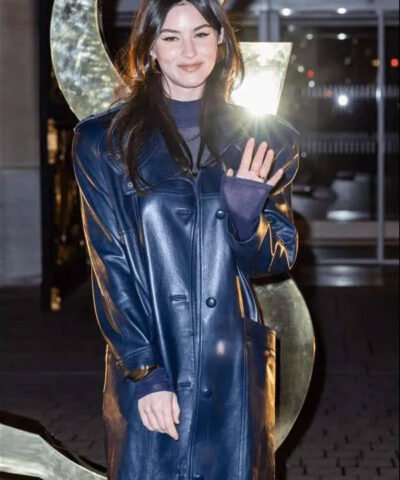 Shop Gracie Abrams Blue Long Coat