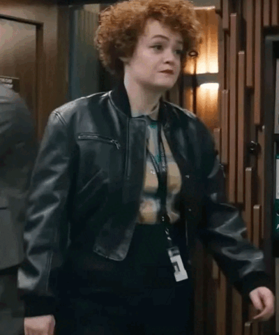 Buy Leah Byrne Dept Q SO1 Rose Black Leather Jacket