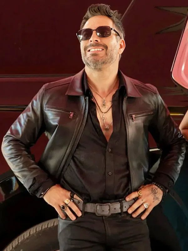 Acapulco S04 Omar Chaparro Black Leather Jacket Buy Acapulco Omar Chaparro Leather Jacket