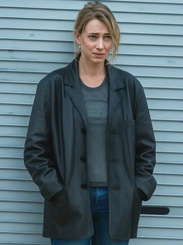 All of You 2025 Imogen Poots Black Leather Coat Buy All of You 2025 Imogen Poots Black Leather Coat