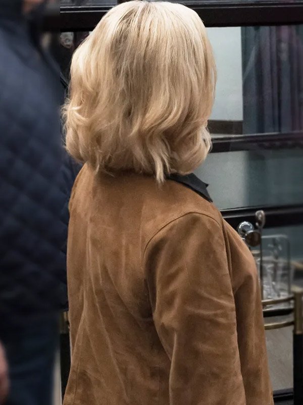 Elsbeth 2025 Amy Sedaris Suede Leather Jacket Amy Sedaris Elsbeth S03 Brown Leather Jacket