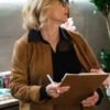 Elsbeth 2025 Amy Sedaris Suede Leather Jacket