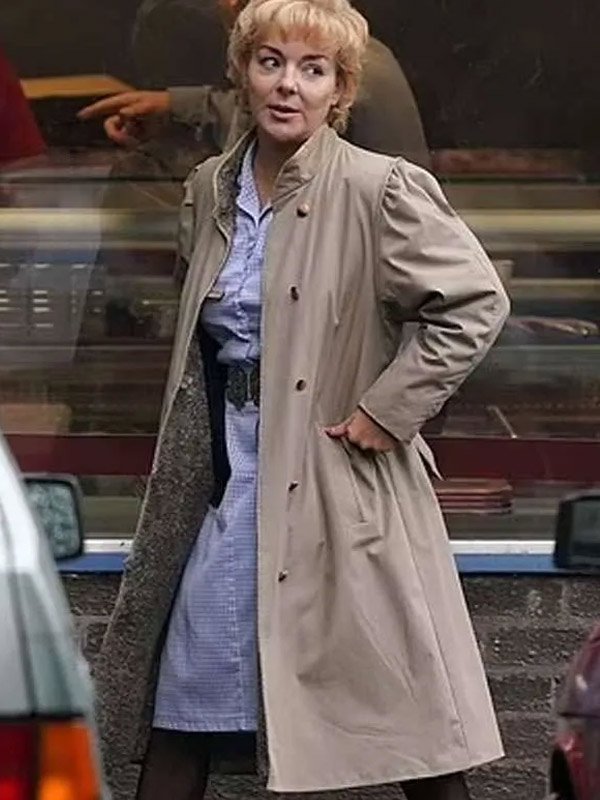 I Fought the Law Ann Ming 2025 Beige Trench Coat I Fought the Law Sheridan Smith Beige Coat