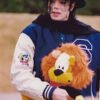 Singer Michael Jackson Blue and White Bomber Jacket
